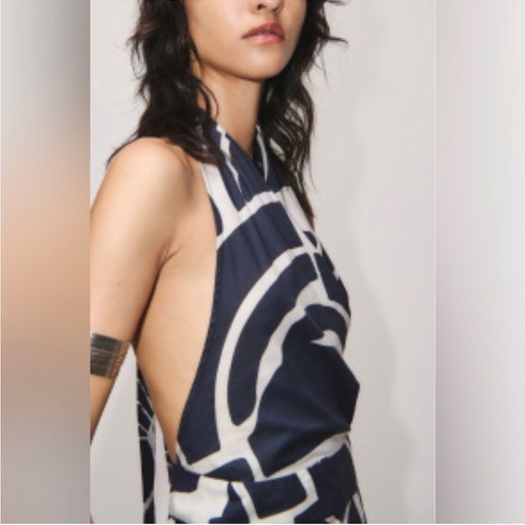 Zara | Nicole Printed Halter Dress - Picture 4 of 11